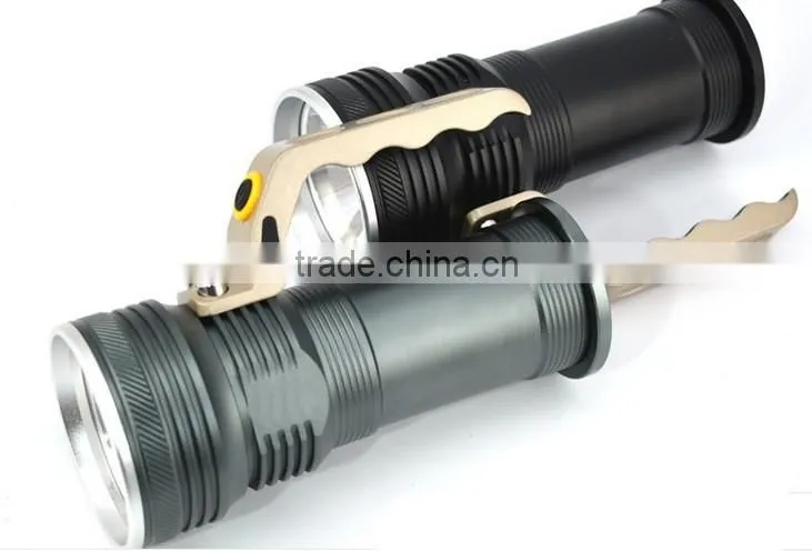 super bright aluminum 3 mode sos hand held long range rechargeable led searchlight for emergency