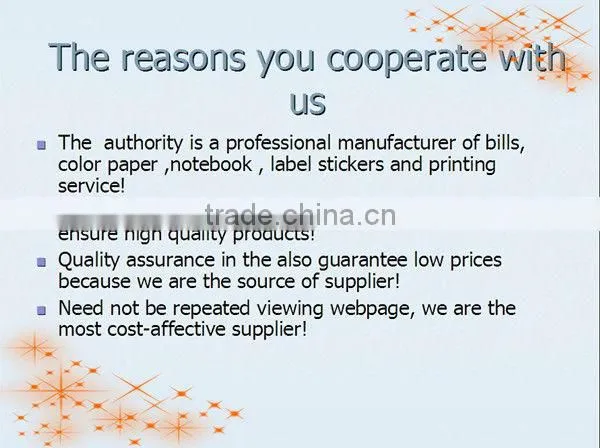 Yiwu hot sales tri/dup orders book design available