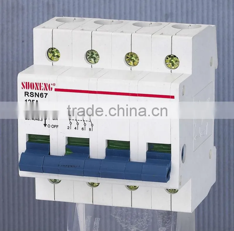 low voltage isolator switch circuit breaker 1P