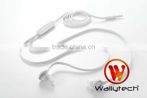 Flat Cable Earphone With Remote For SamSung S4