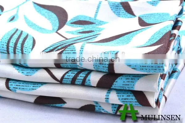 Mulinsen textile stretch printed fabric wth twist, cheap polyester satin fabric
