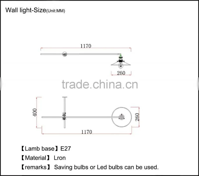 wall light antique retro black adjustable wall lamp Led with A19 light bulb interior wall led light
