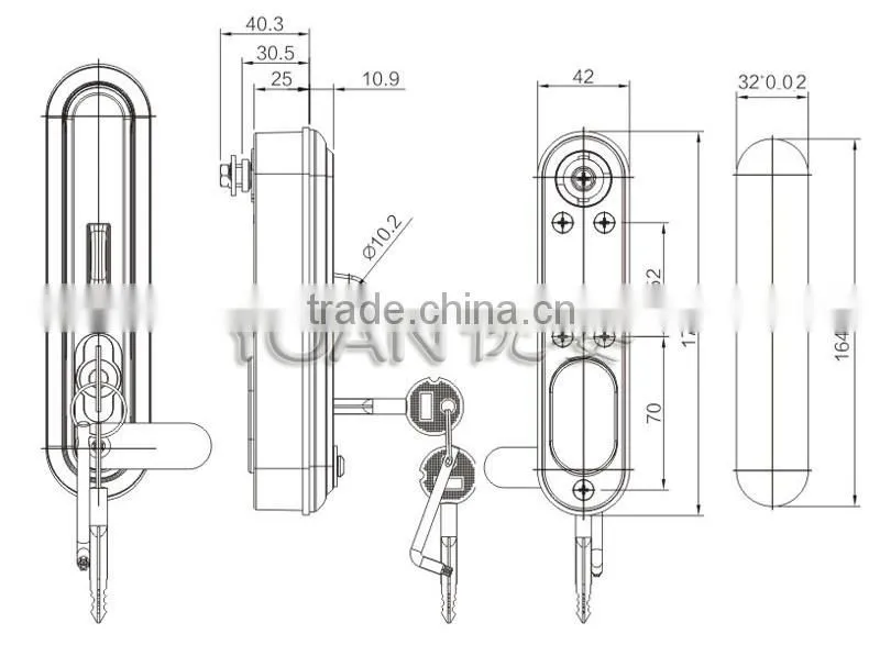 high security metal cabinet door lock for steel filing cabinet and office cabinet
