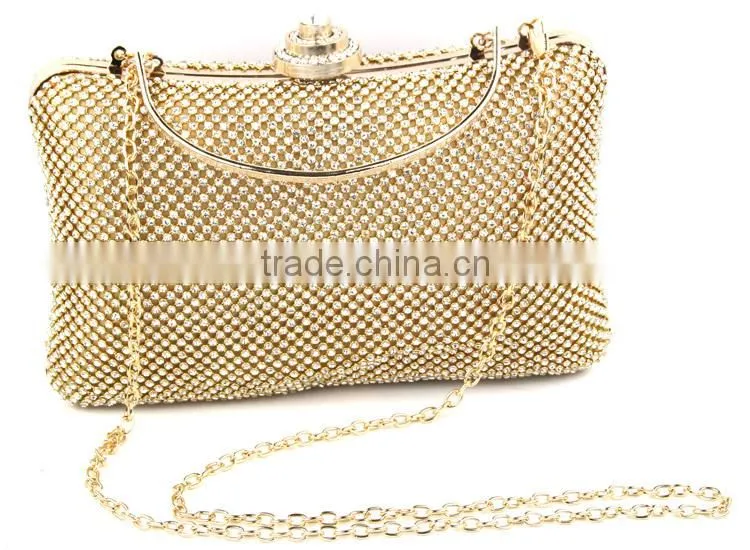2015 popular diamond crystal women clutch evening bag