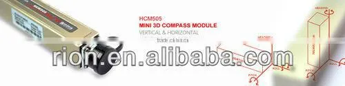 360 deg tilt inclinometer, compass sensor, north finder HCM505