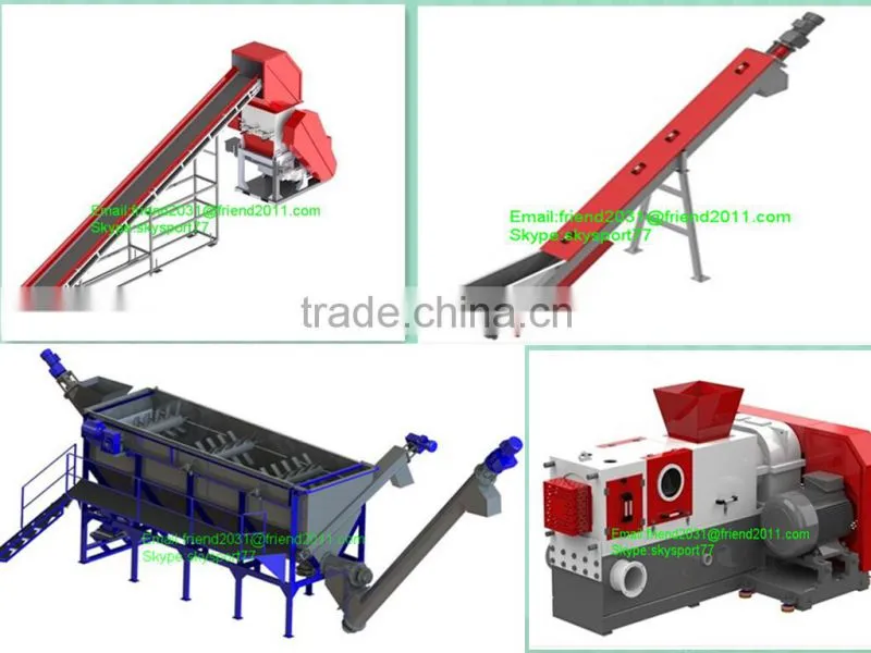 Waste plastic PE PP film washing line/recycling machinery