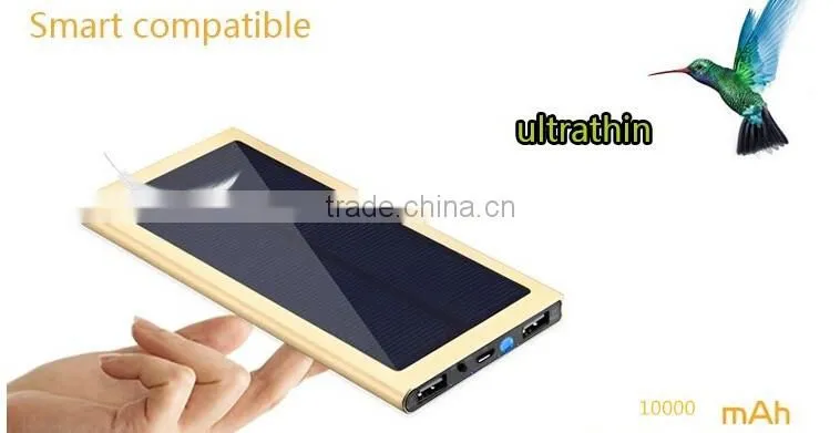 OEM factory China solar charger mobile solar charger for all mobile phone 10000/7000mah with dual USB