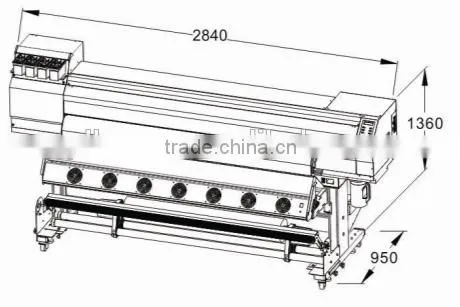 Textile Printer for printing sublimation paper 1802