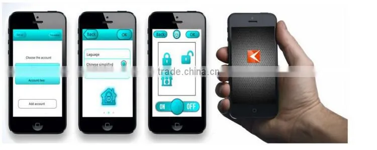 Wireless Touch RFID Color display wireless smart gsm alarm system with Android and IOS App(KR-G18)