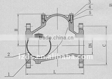 Sinking ball check valve used to prevent reverse flow