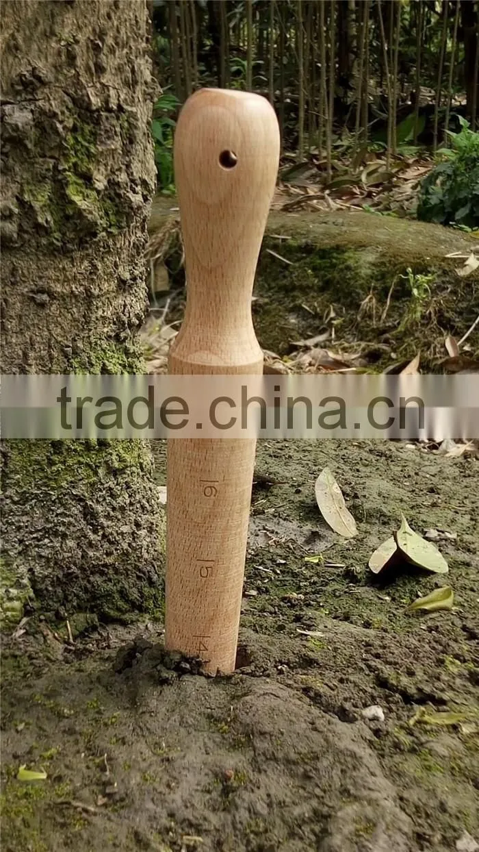 Wholesale wooden plant dibbler,garden tool seed dibbler,wooden garden dibbler