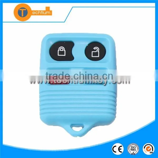 4 button blue color with ABS material wholesale remote key blank without blade no logo for ford connect explorer escort