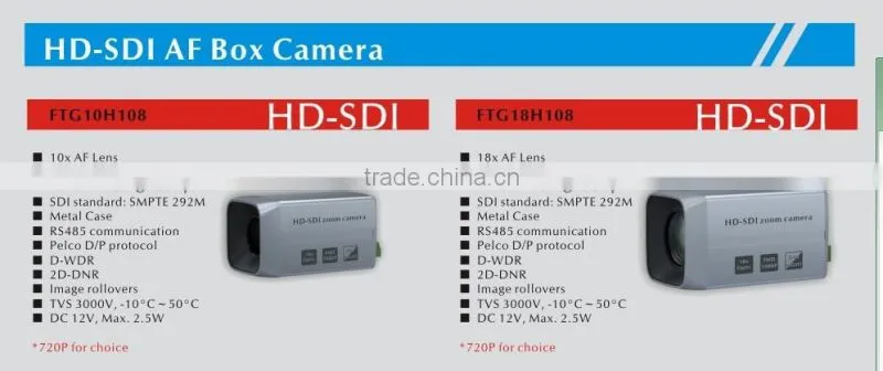 Sony CMOSHD SDI camera ,10x optical,1080p HD SDI box CAMERA in cctv camera
