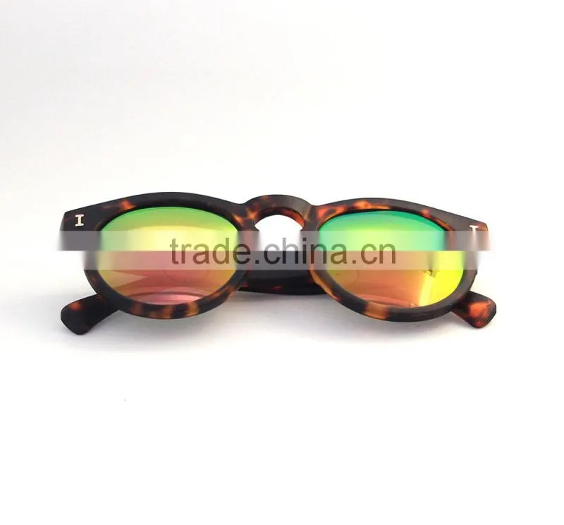 2015 new arrival wholesale Leopard tortoise round sunglasses