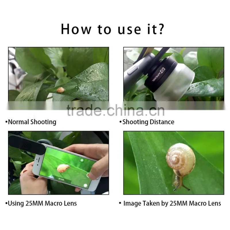 10x Macro Lens Universal Clip Camera Cell Mobile Phone Lens For iPhone 4 5 6 Plus Samsung S6 for Sony Z3
