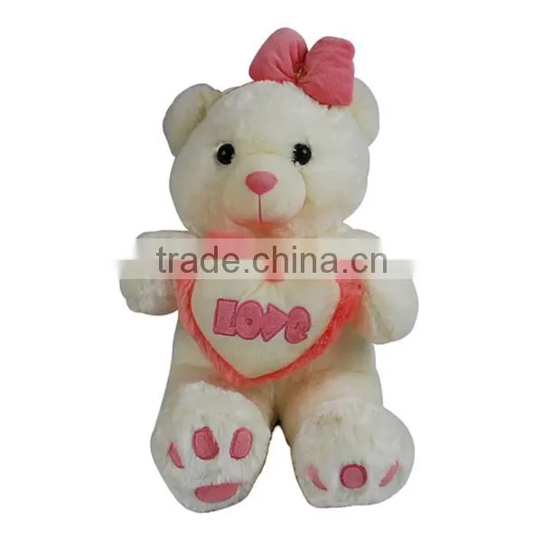 Super soft valentine day bear with red heart