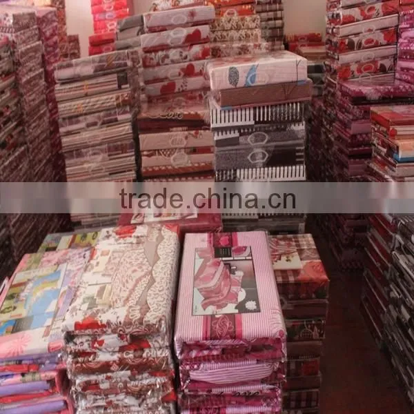 sell in low price Thread Count 100% cotton fabric painting designs bed sheets