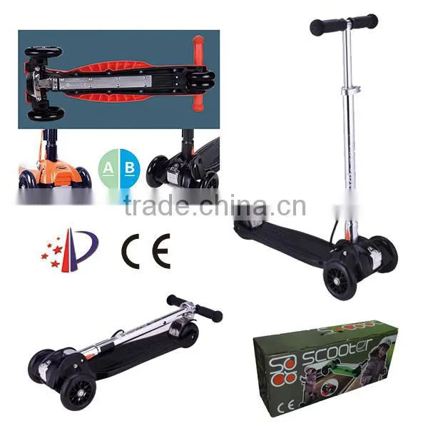 New patented product high quality foldable kids kick scooter kids trike scooter