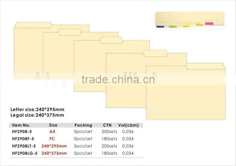 A4/FC/Letter Size/Legal Size Manila Paper File Folder