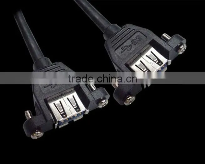 Panel mount USB 3.0 A Female to A Female with hex nuts