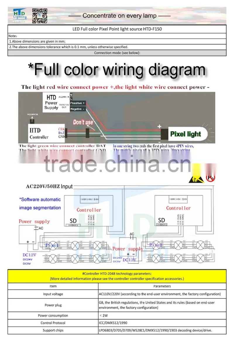 100mm diameter LED point light IP65 Aluminum base