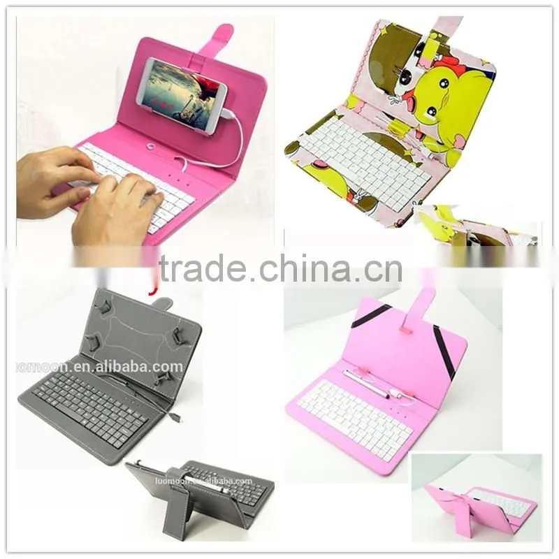 new arrival universal leather flip tablet case with keyboard low price cheap guangzhou