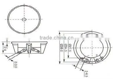 38mm 40KHz ultrasonic speaker (ROHS APPROVED)