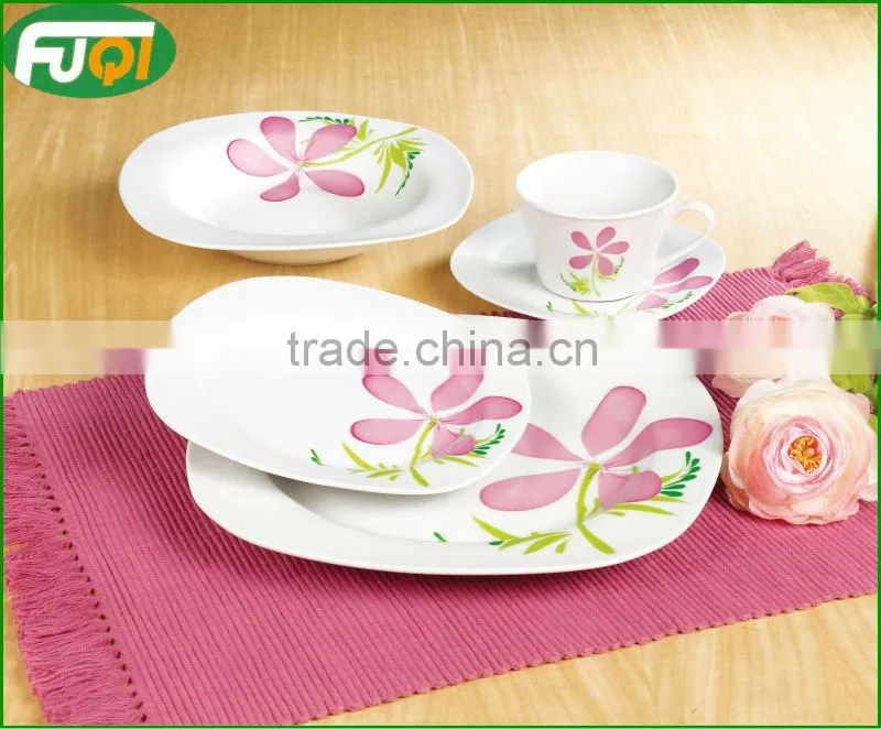 20pcs square fine ceramic dinnerware