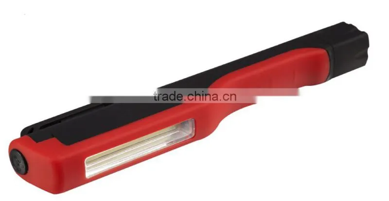 COB Bright LED light pen flashlight torch with magnet and clip