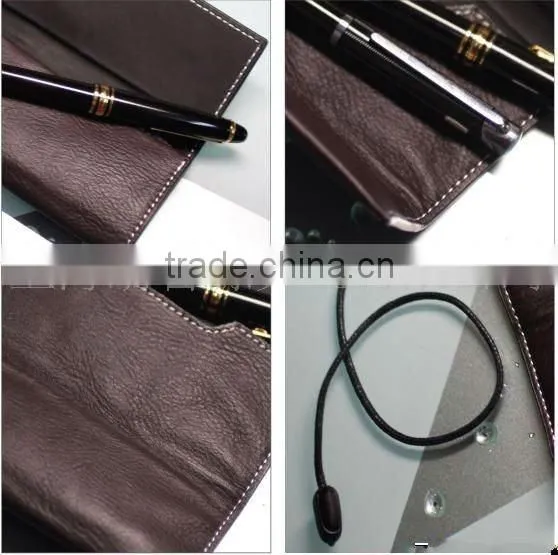Western style PU leather foldable pen bags