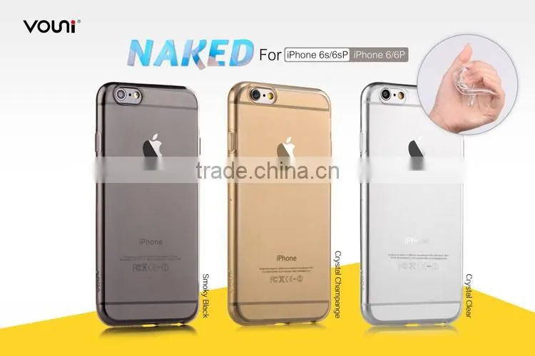 Super Slim And Light Transparent Clear Back Soft TPU Cases Cover For Iphone 6 6S 6 Plus