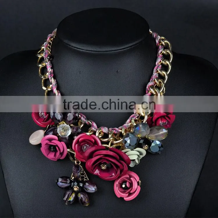 Flower necklace costume jewellry wholesale rajasthani jewellery