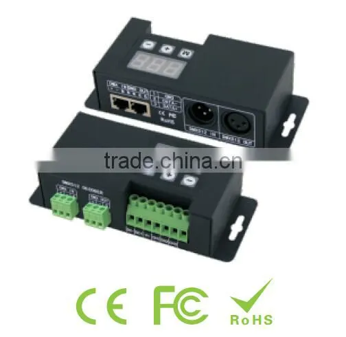 DC12V 216W 24V 432W 3CH constant voltage dmx512 decoder