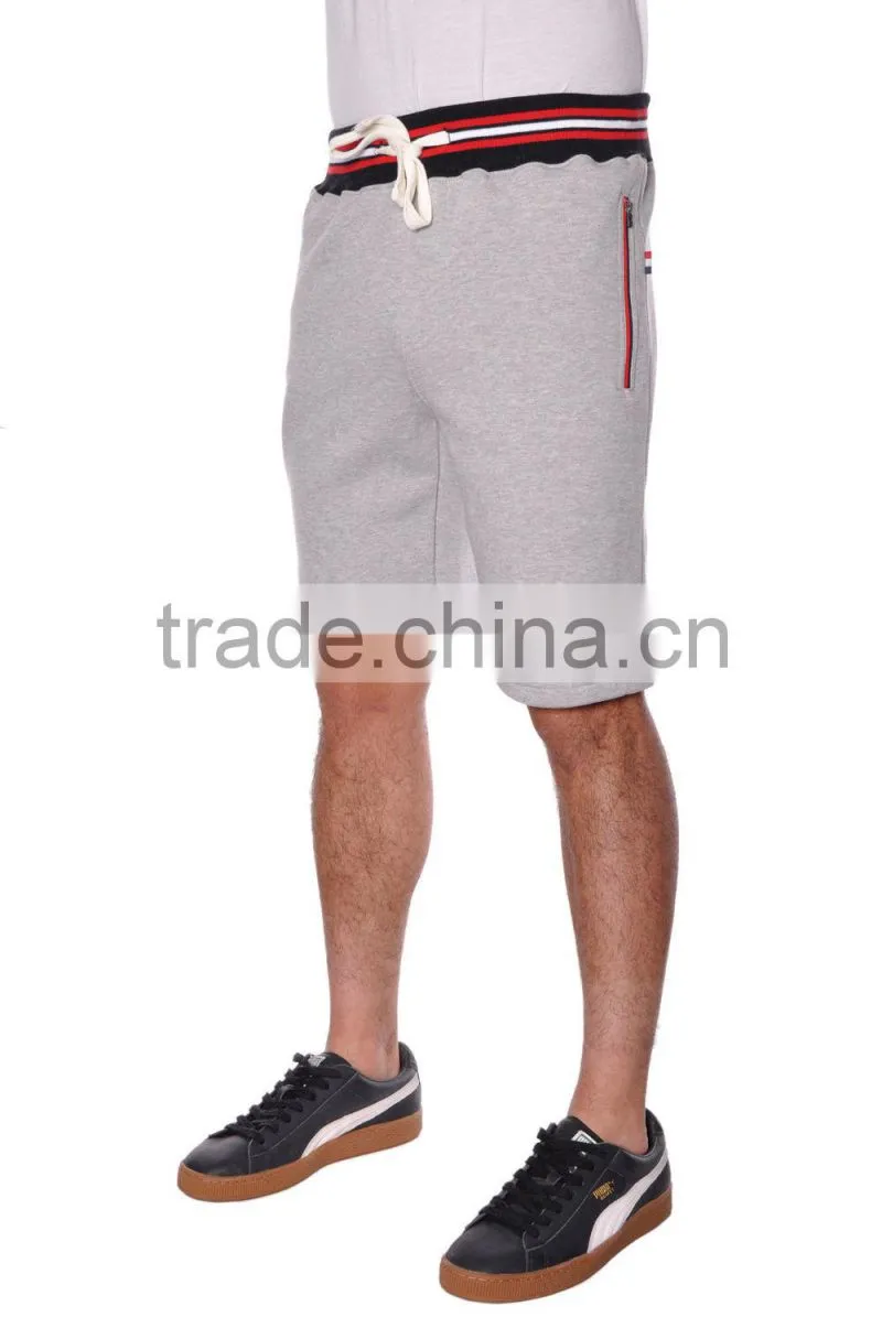 Mens Sport Workout Lose Fit Soft Stretch Fleece Casual Shorts