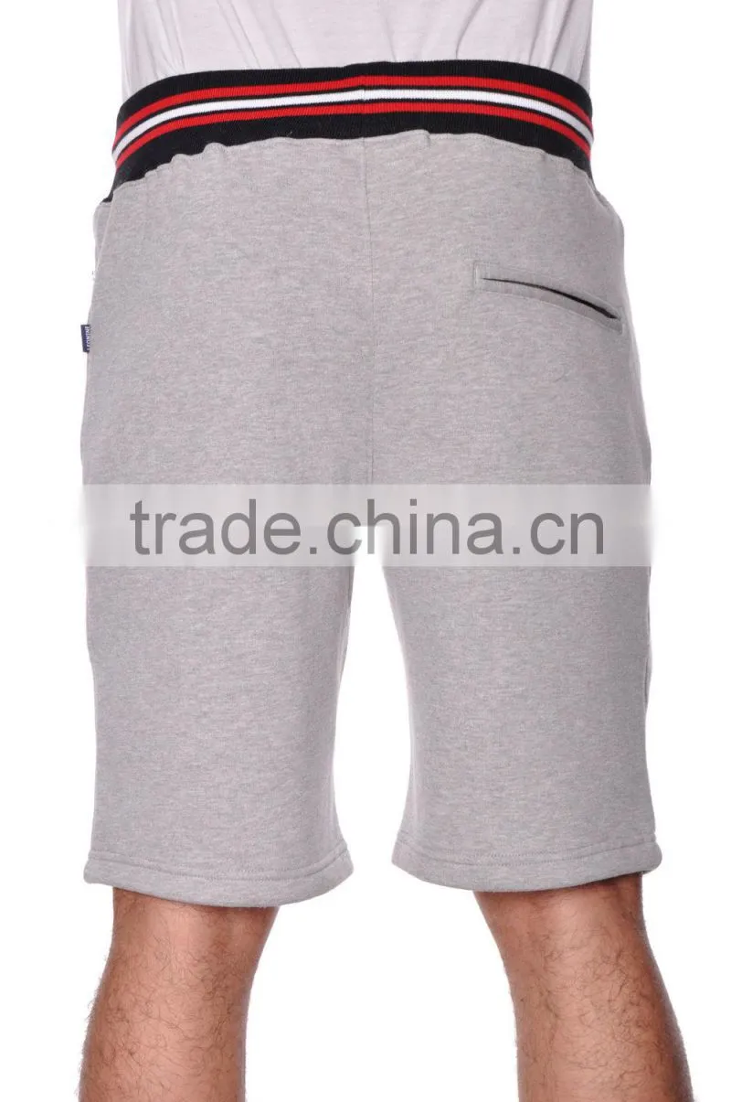 Mens Sport Workout Lose Fit Soft Stretch Fleece Casual Shorts