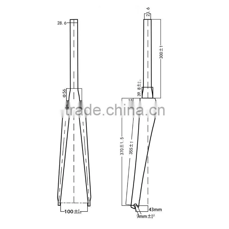 Wholesale road bike carbon fiber fork cheap price 700c carbon bike fork