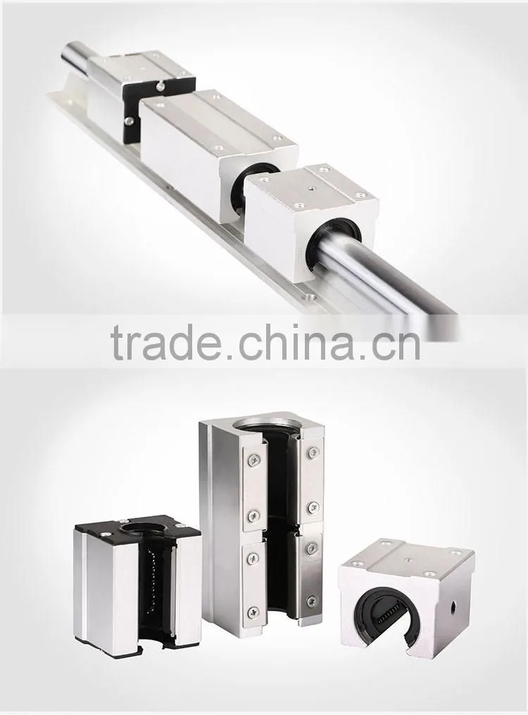 Linear guide rail with linear guide bearing