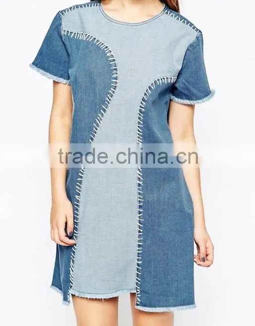 House Of Holland A-Line Denim Dress Lightweight denim
