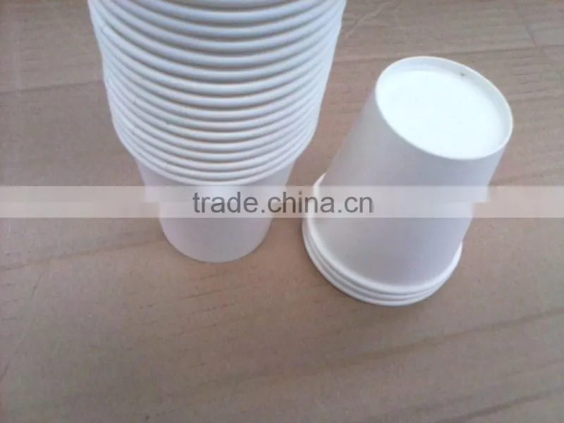 Single wall PE coated white paper cups for coffee or tea