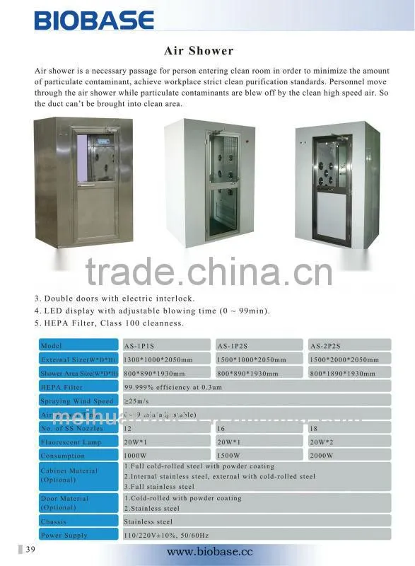 Supply BIOBASE Automatic Blowing Stainless Steel Cleanroom Air Shower,Air Shower for person entering clean room