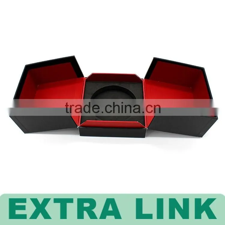 Custom Logo Printed Wholesale Products Matte Black Magnetic Wine Glass Bottle Cup Gift Boxes With EVA Form