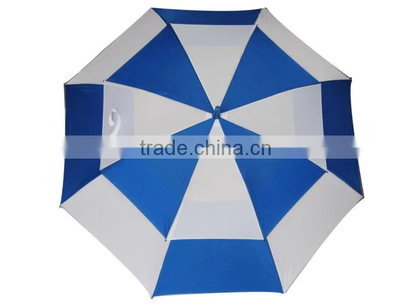Rainbow golf umbrella with double canopies