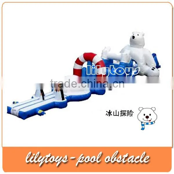 Inflatable water obstaclefor kids and adults, inflatable obstacle course for sale