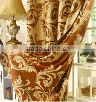 customized window curtain fabric, jacquard fabirc 035 fire retardant blackout fabric for bedroom
