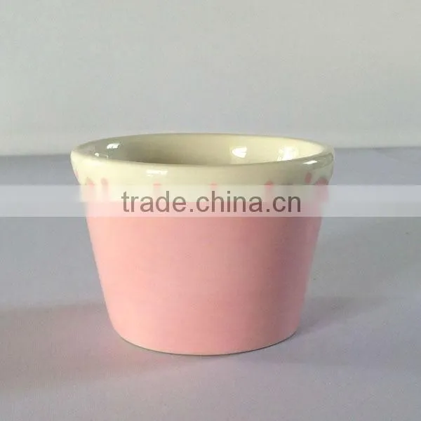 Ceramic with Carnation flower Decal Ceramic pudding bowl