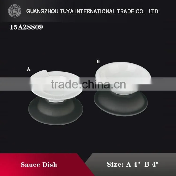 Wholesale stock white porcelain soy sauce dishs
