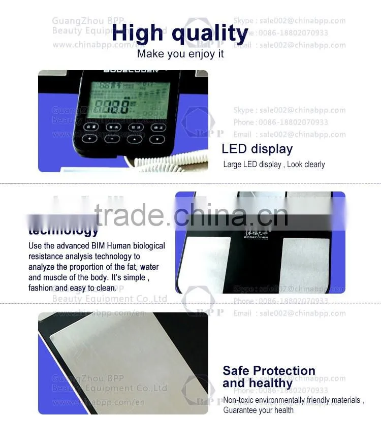 Body composition analyzer with bia bio electronic impedance technology