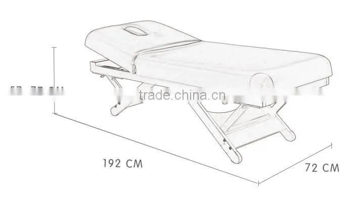 Solid wood legs portable facial bed with heigh density sponge
