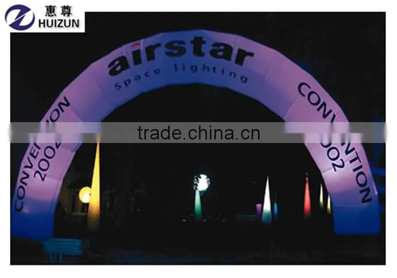 hot selling custom outdoor lighting advertising finish line inflatable arch
