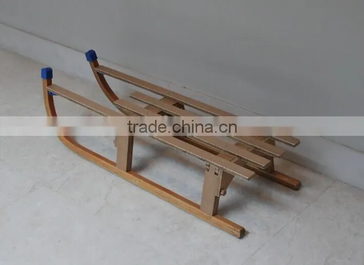 wood snow sledge